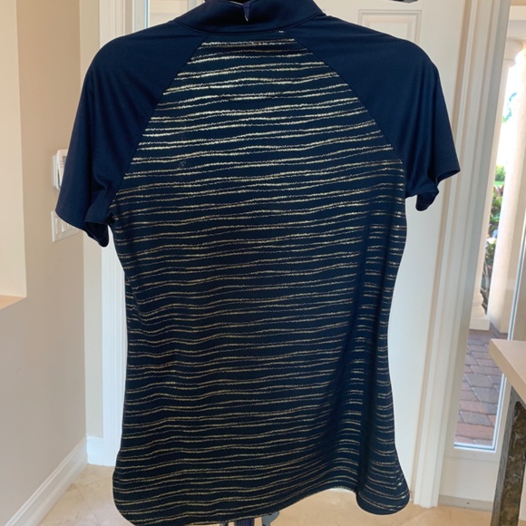 Greg Norman Navy Blue/Gold Print Golf Pants/Top Set sz S/P-4 - Picture 6 of 13